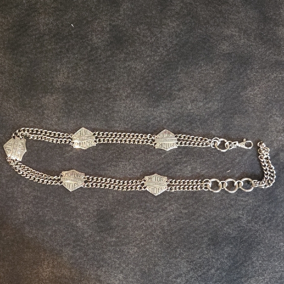 Harley-Davidson Silver Logo Chain Belt - Picture 1 of 4